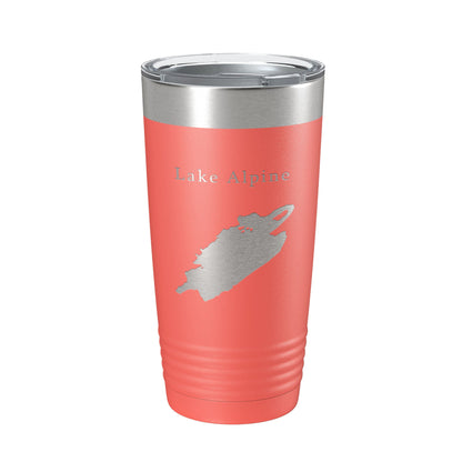 Lake Alpine Map Tumbler Travel Mug Insulated Laser Engraved Coffee Cup California 20 oz-20