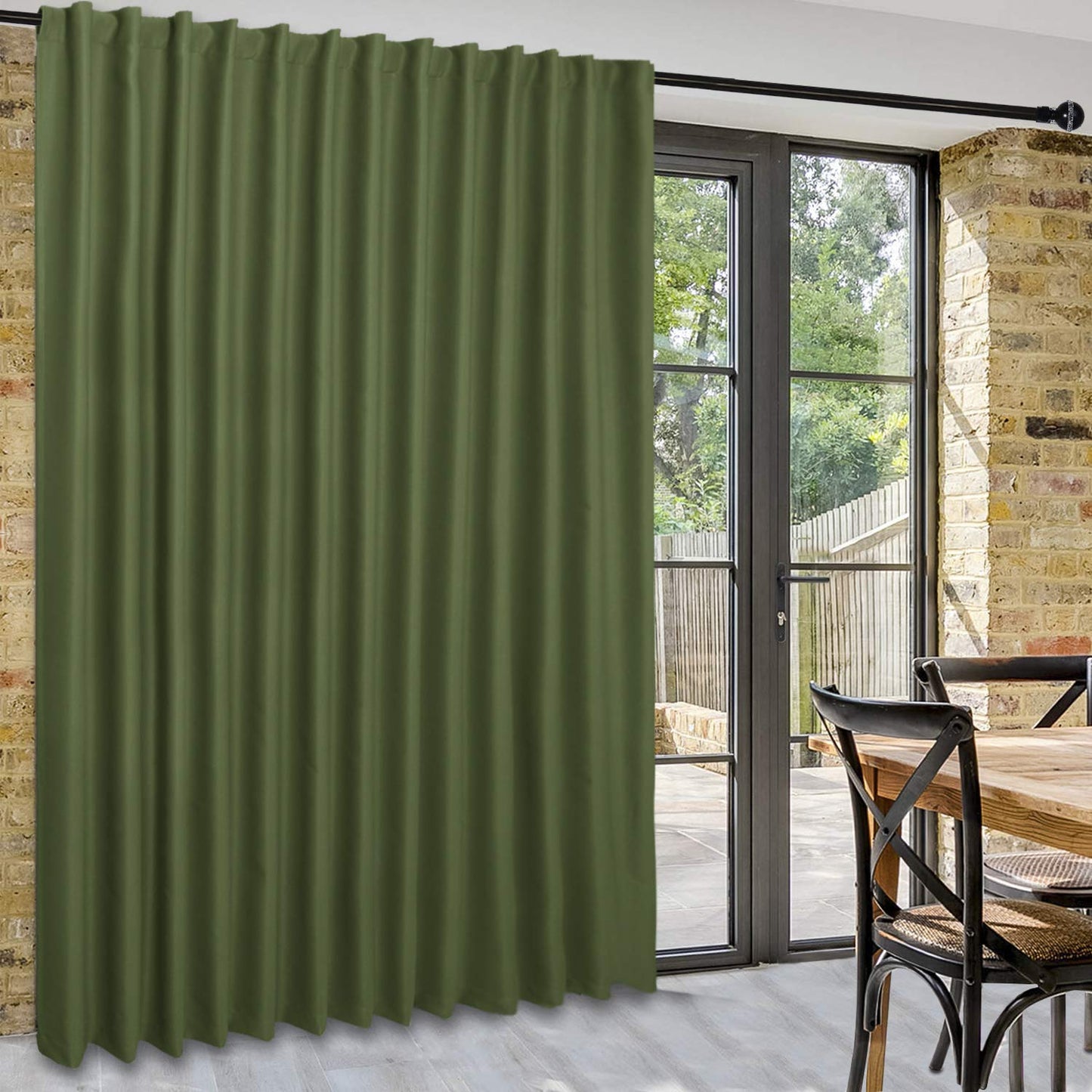 DWCN 1 Panel Wide Width Blackout Curtain, Room Divider Curtains-14