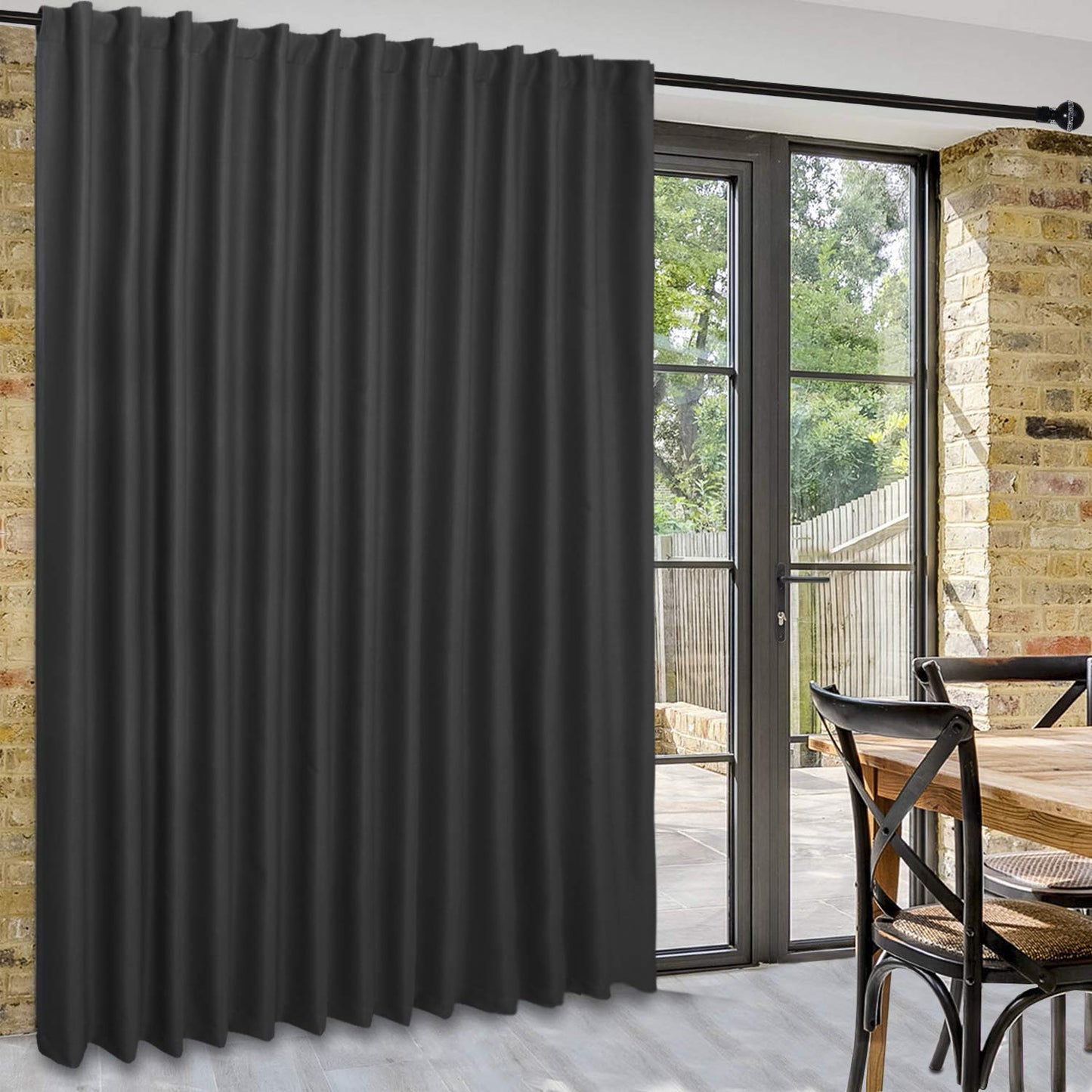 DWCN 1 Panel Wide Width Blackout Curtain, Room Divider Curtains-7