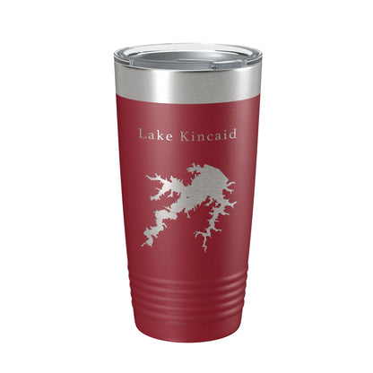 Lake Kincaid Map Tumbler Travel Mug Insulated Laser Engraved Coffee Cup Reservoir Louisiana 20 oz-18