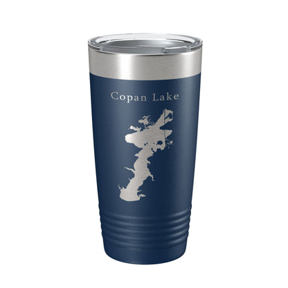 Copan Lake Map Tumbler Travel Mug Insulated Laser Engraved Coffee Cup Oklahoma 20 oz-2