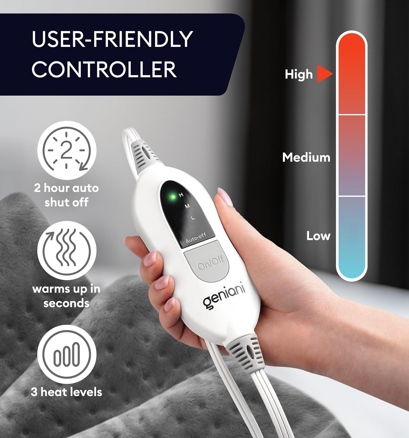 Heating Pad XXL, Soft Gray-4