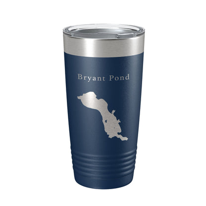 Bryant Pond Lake Christopher Map Tumbler Travel Mug Insulated Laser Engraved Coffee Cup Maine 20 oz-2