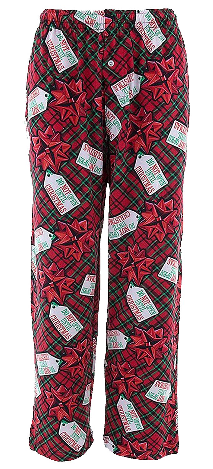 Fun Boxers-Mens Do Not Open Lounge Pants, Red-1
