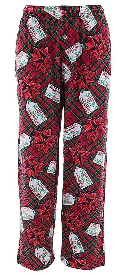 Fun Boxers-Mens Do Not Open Lounge Pants, Red-1