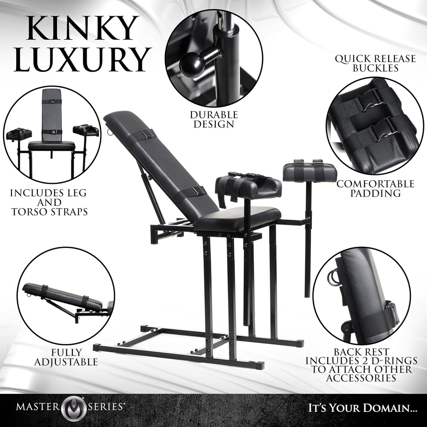 ControlChair Adjustable BDSM Obedience Chair-3