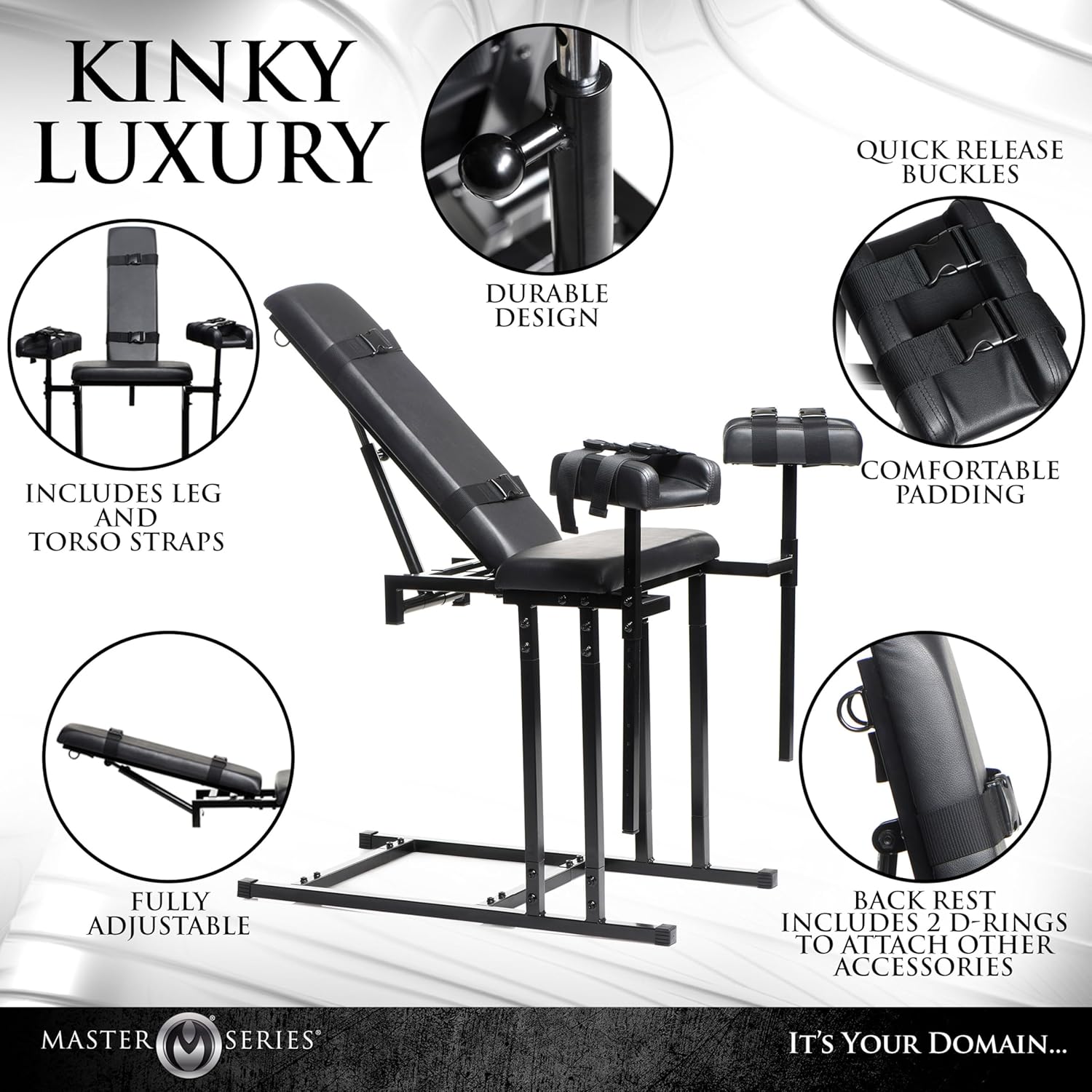 ControlChair Adjustable BDSM Obedience Chair-3