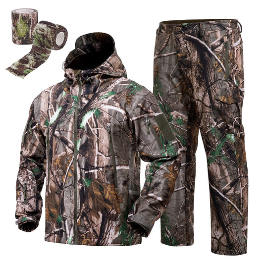 Hunting Gear Suit For Men Camouflage Windproof Jacket-0