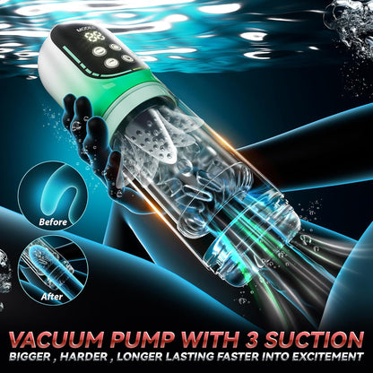 AeroGlide 4-in-1 Male Masturbator with Pump, Vibration & Thrust-3