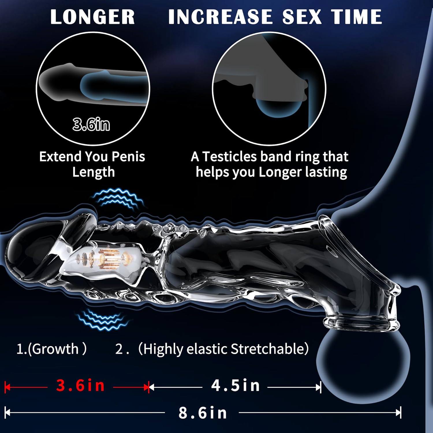 SavageTide Vibrating Penis Sleeve Extender-1