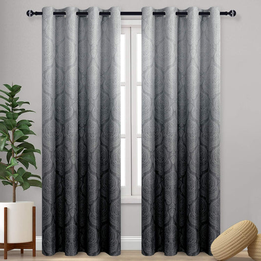 Custom Curtains: Ombre Blackout Curtains, Set of 2 Panels-0