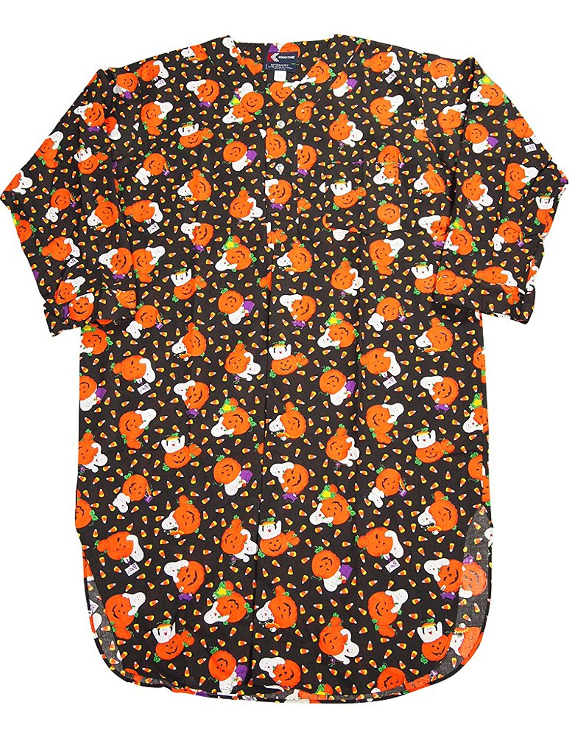Knothe - Mens Long Sleeve Halloween Broadcloth Nightshirt-0