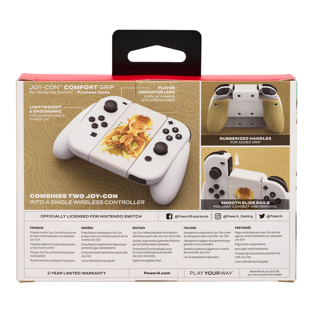 Gaming Control Powera NSAC0059-01 Nintendo Switch White/Gold-2