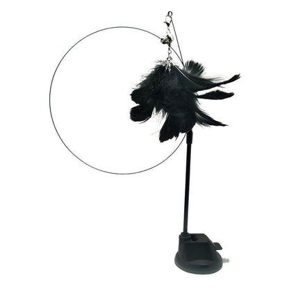 Feather Frenzy Cat Teaser: Extendable Steel Wire Rod With Suction Cup-8