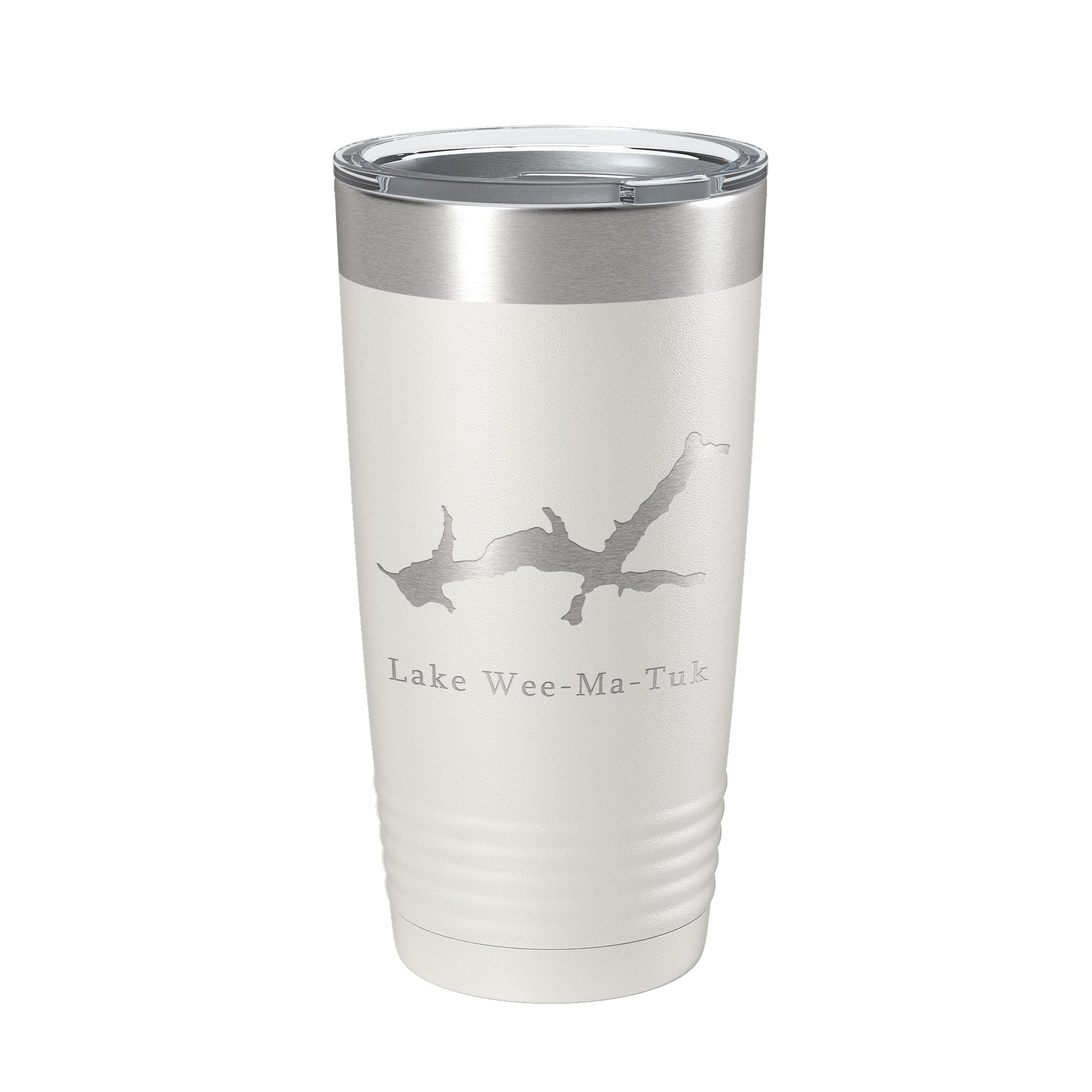 Lake Wee-Ma-Tuk Map Tumbler Travel Mug Insulated Laser Engraved Coffee Cup Illinois 20 oz-1