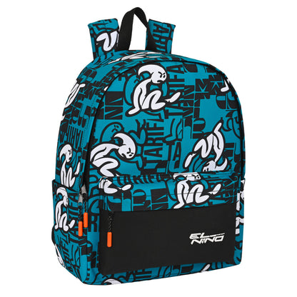 Laptop Backpack El Niño  el niÑo  Black Blue (31 x 40 x 16 cm)-2