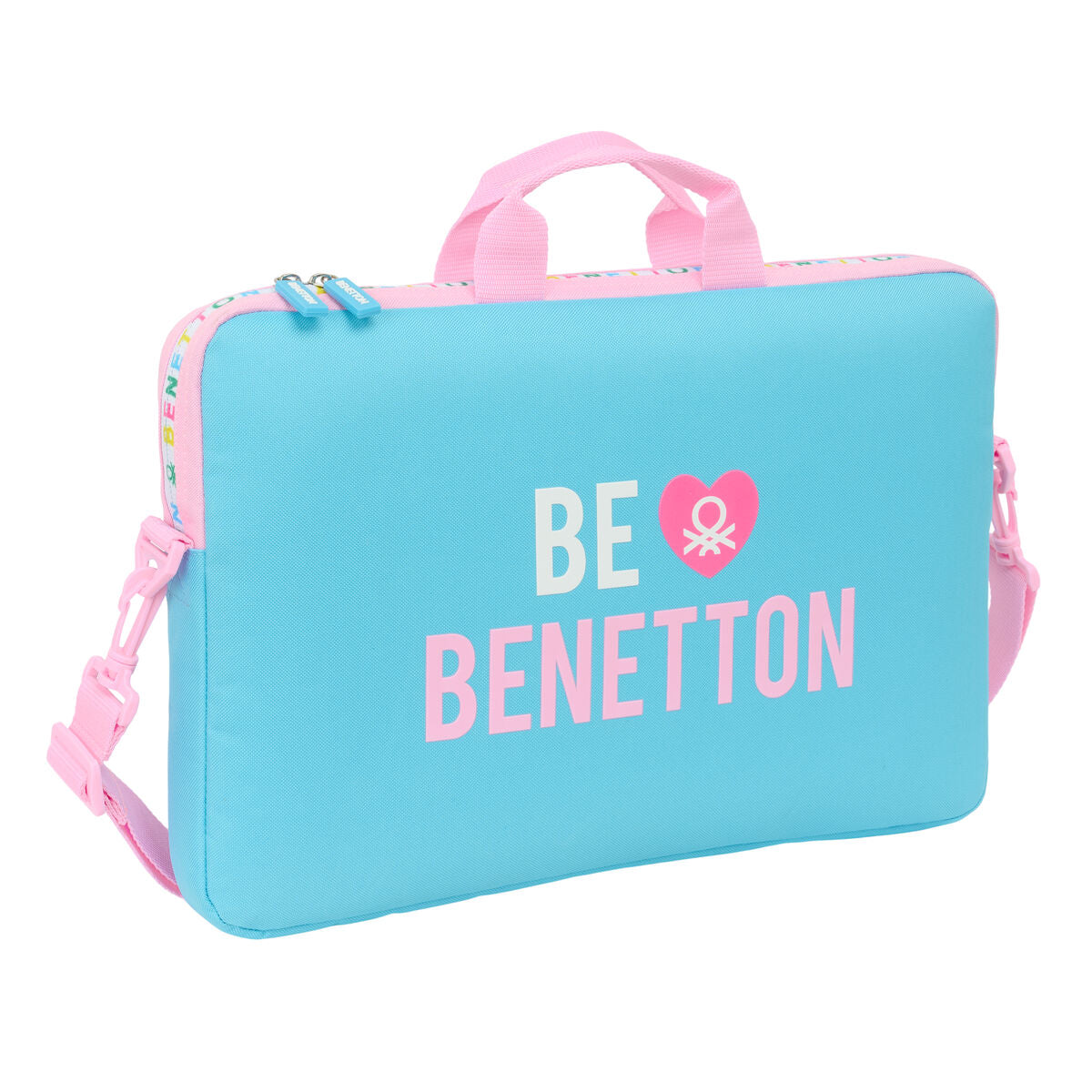 Laptop Case Benetton Unique Pink Turquoise 40 x 27 x 4 cm-0