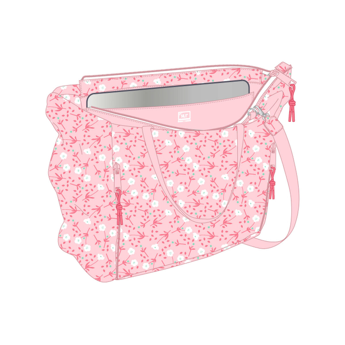 Laptop Case Miffy Flores 40 x 31 x 17 cm-1