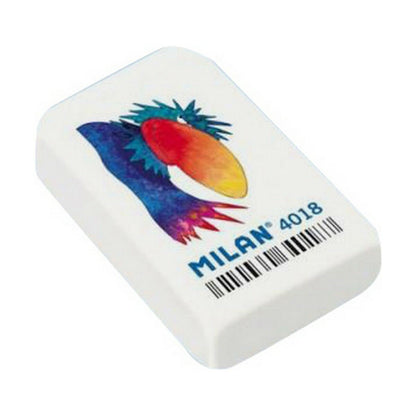 Eraser Milan 4018 White 18 Pieces-0