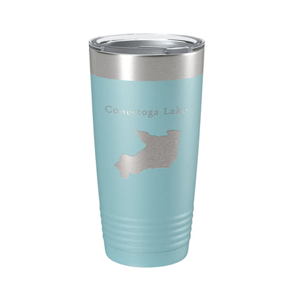 Conestoga Lake Map Tumbler Travel Mug Insulated Laser Engraved Coffee Cup Nebraska 20 oz-13