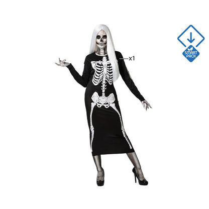 Costume for Adults Black Skeleton M/L-8