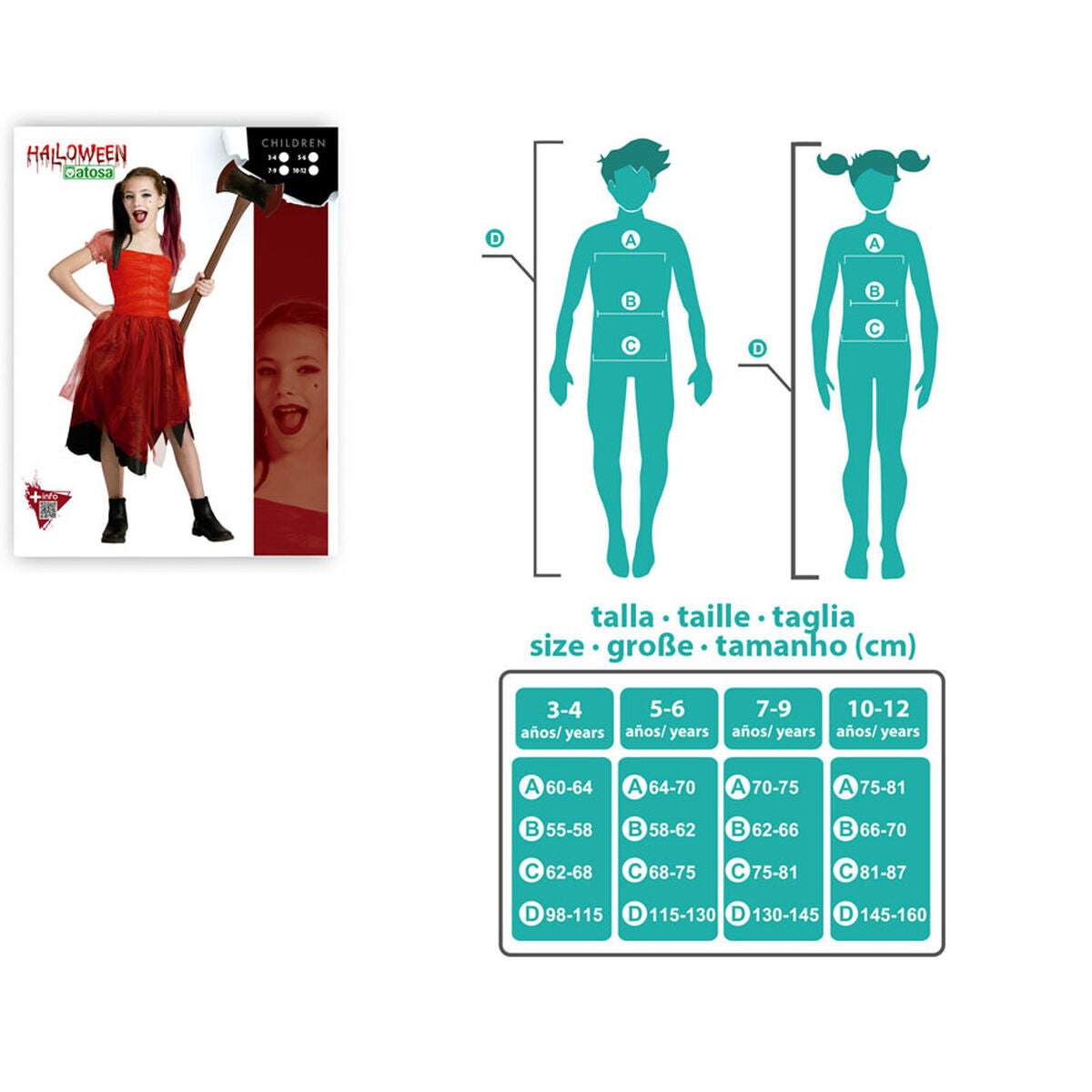 Costume for Children Bloody Harlequin-10