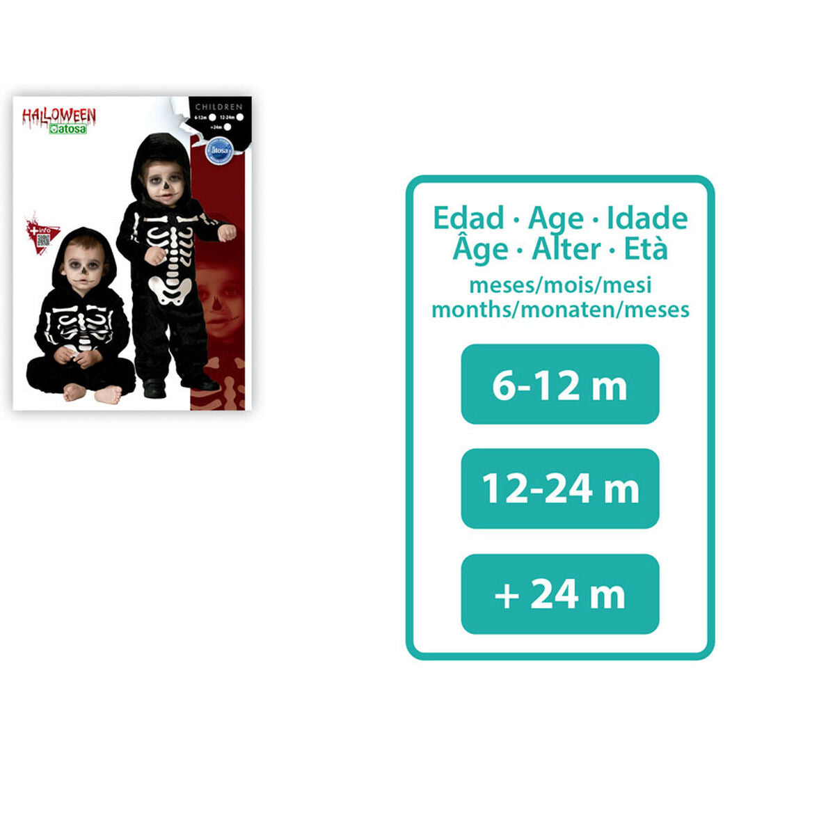 Costume for Babies Skeleton + 24 Months-3