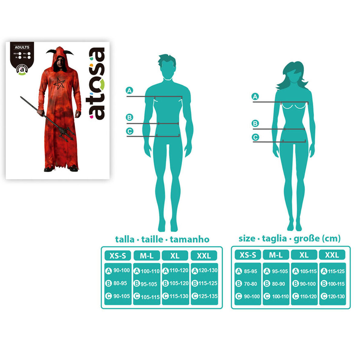 Costume for Adults Male Demon Halloween-2