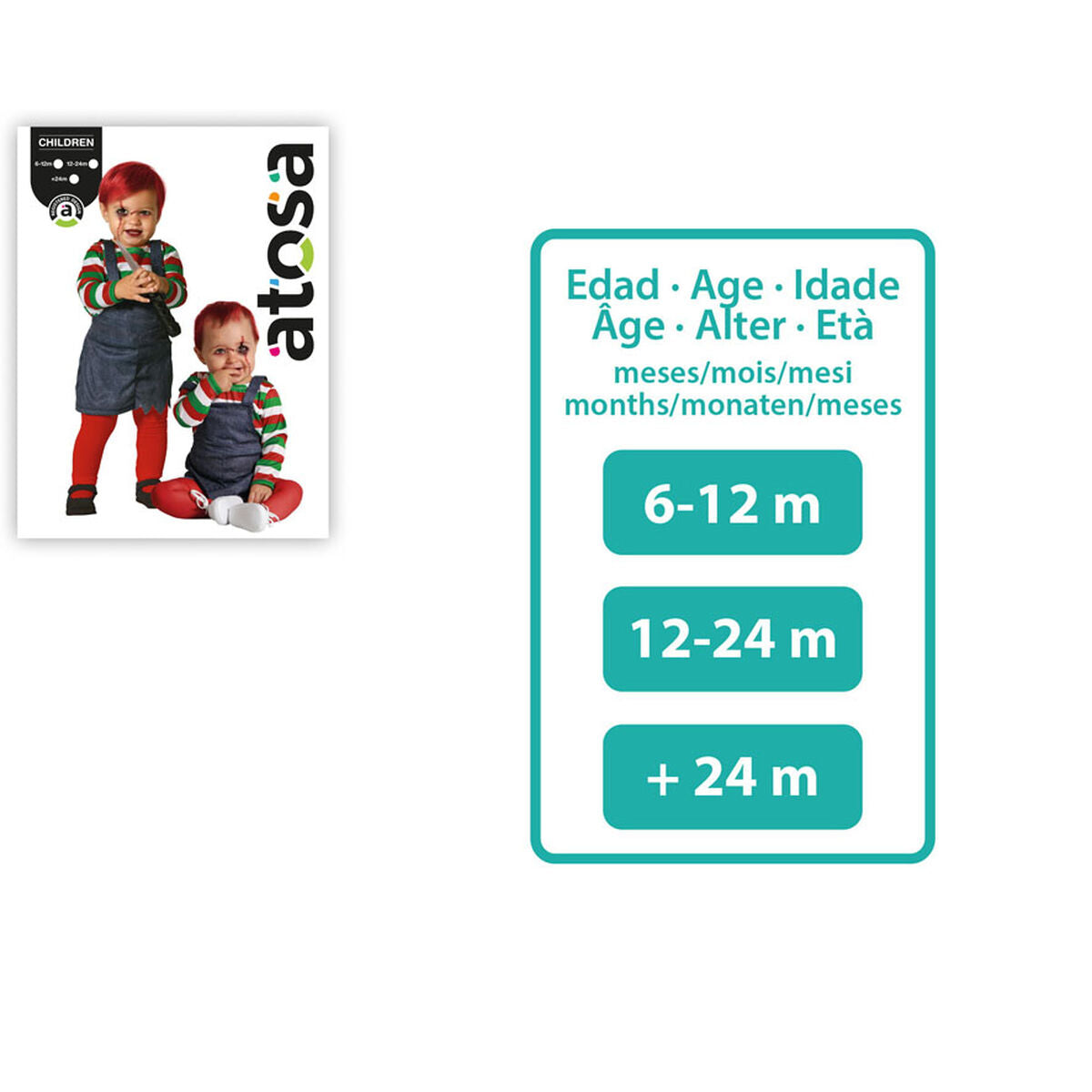 Costume for Babies Bloody Doll Halloween-3