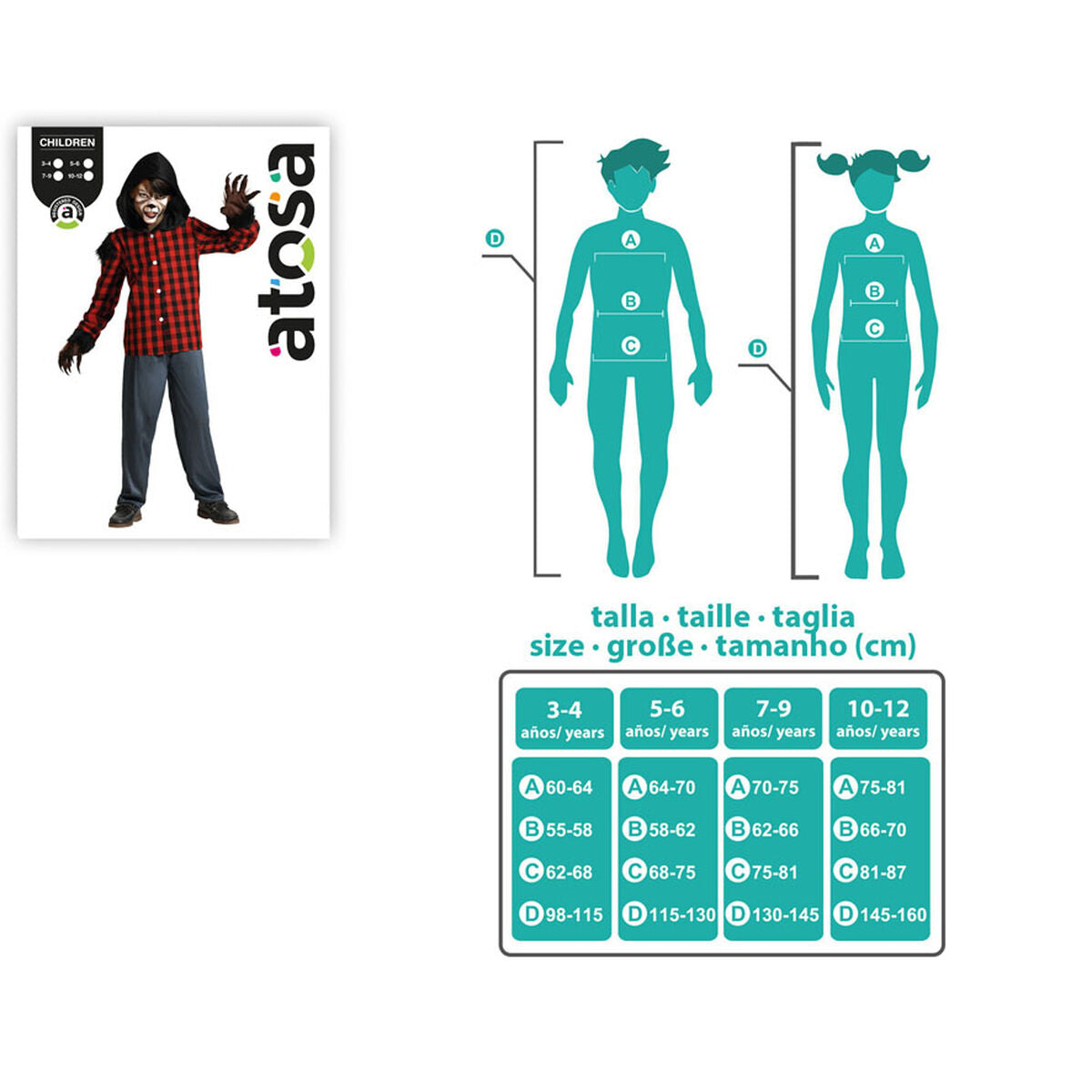 Costume for Children Werewolf Halloween-3