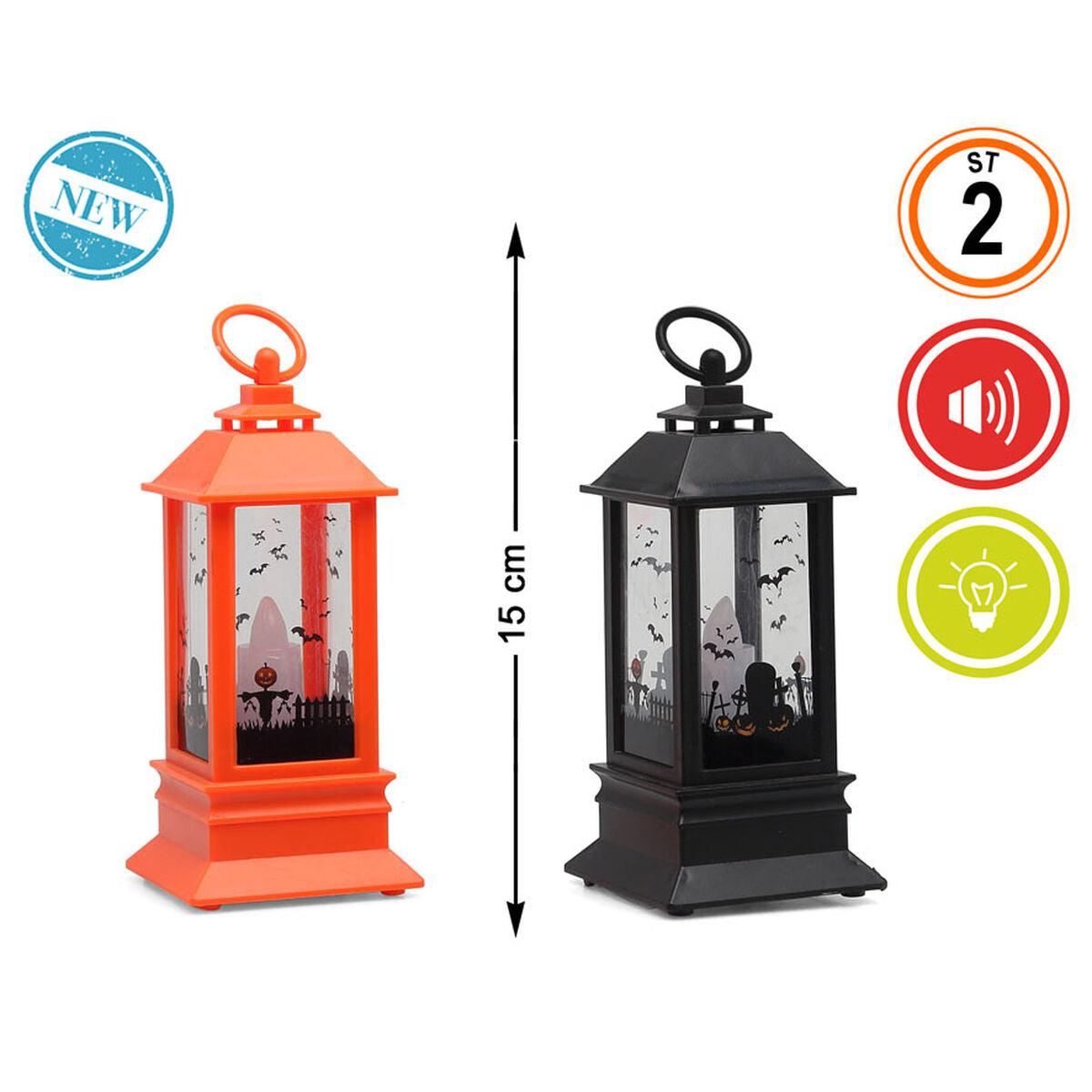 Halloween Decorations 15 cm (2 Pieces) (12 Units)-2