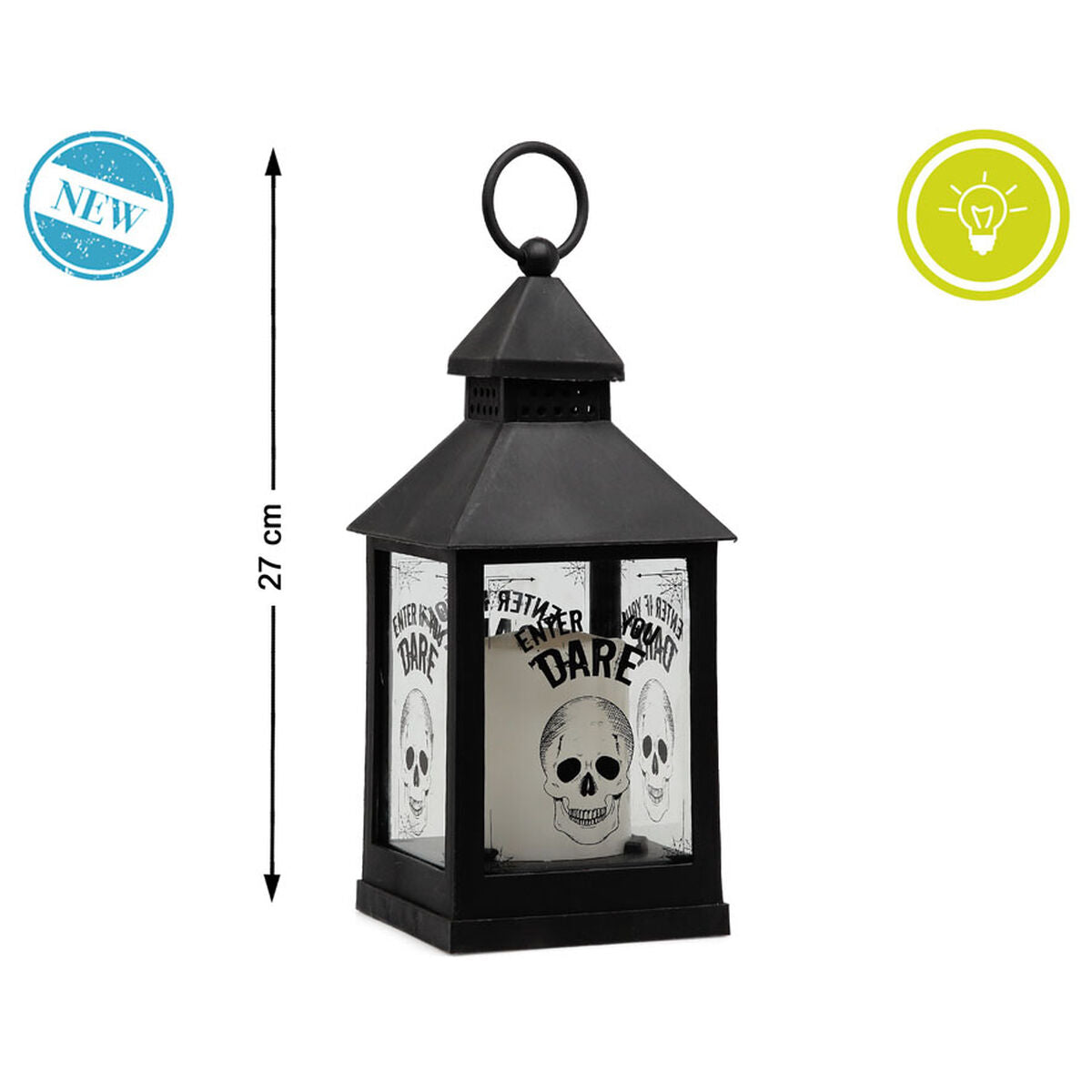Lantern Black Halloween 27 x 10 cm-2