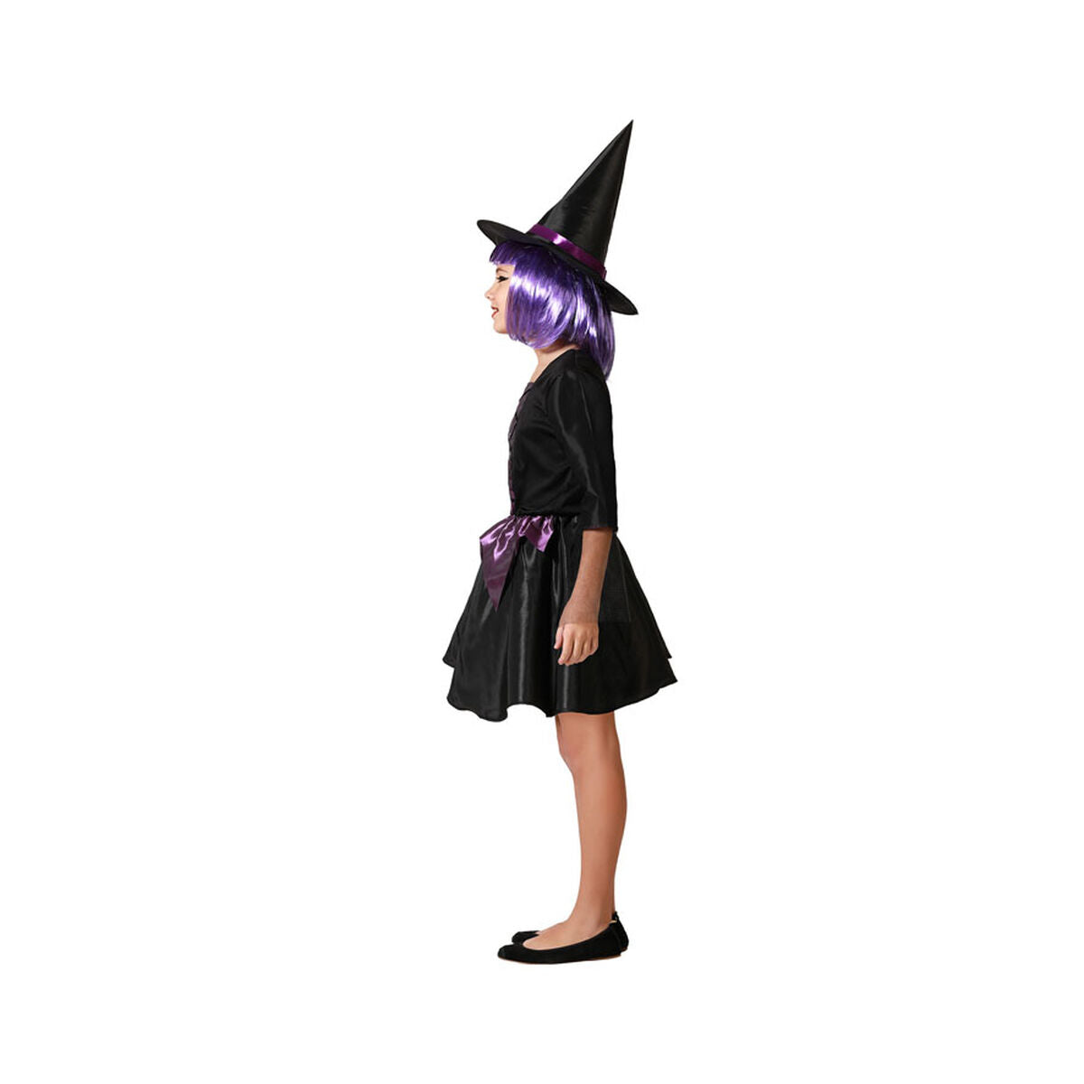 Costume for Children Purple Witch Halloween-4