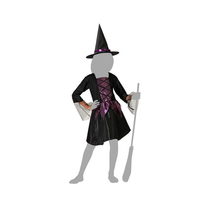 Costume for Children Purple Witch Halloween-6