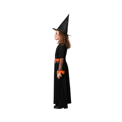 Costume for Children Orange Witch Halloween-5