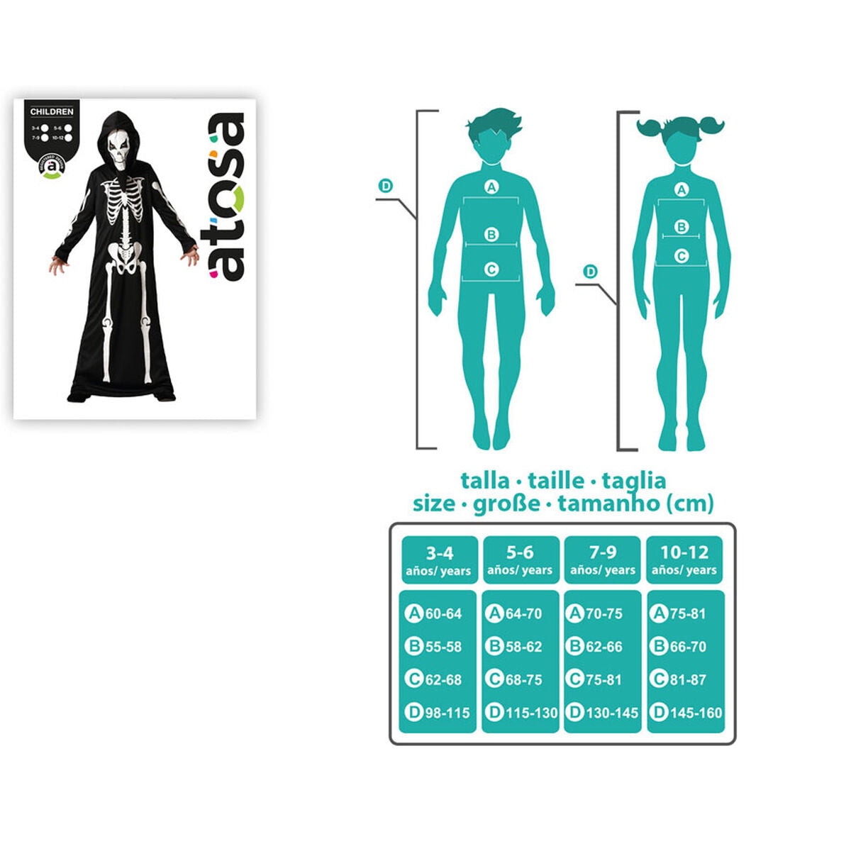 Costume for Children Skeleton Halloween-4