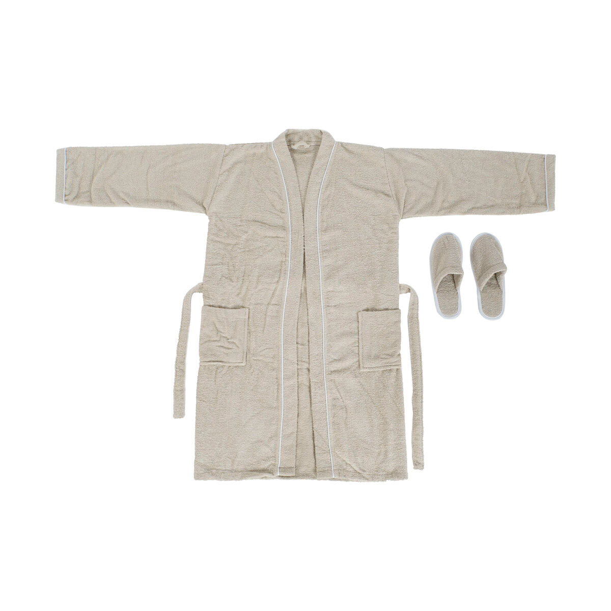 Dressing Gown Home ESPRIT Beige Lady 400 g /m²-0