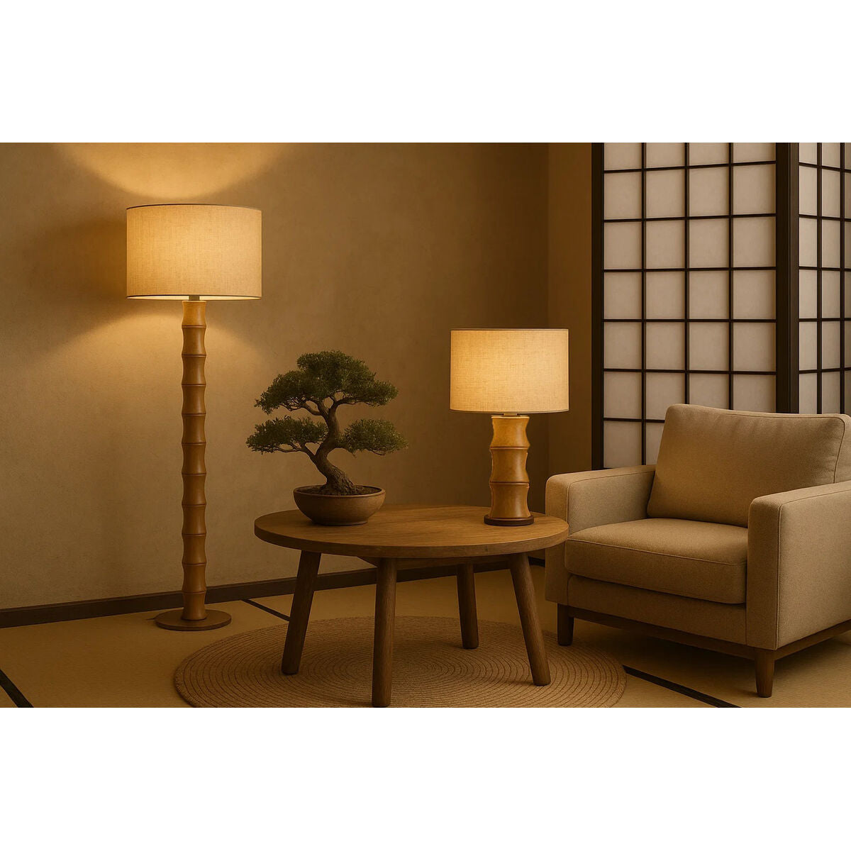 Floor Lamp Home ESPRIT Brown 220 V 40 x 40 x 150 cm-5