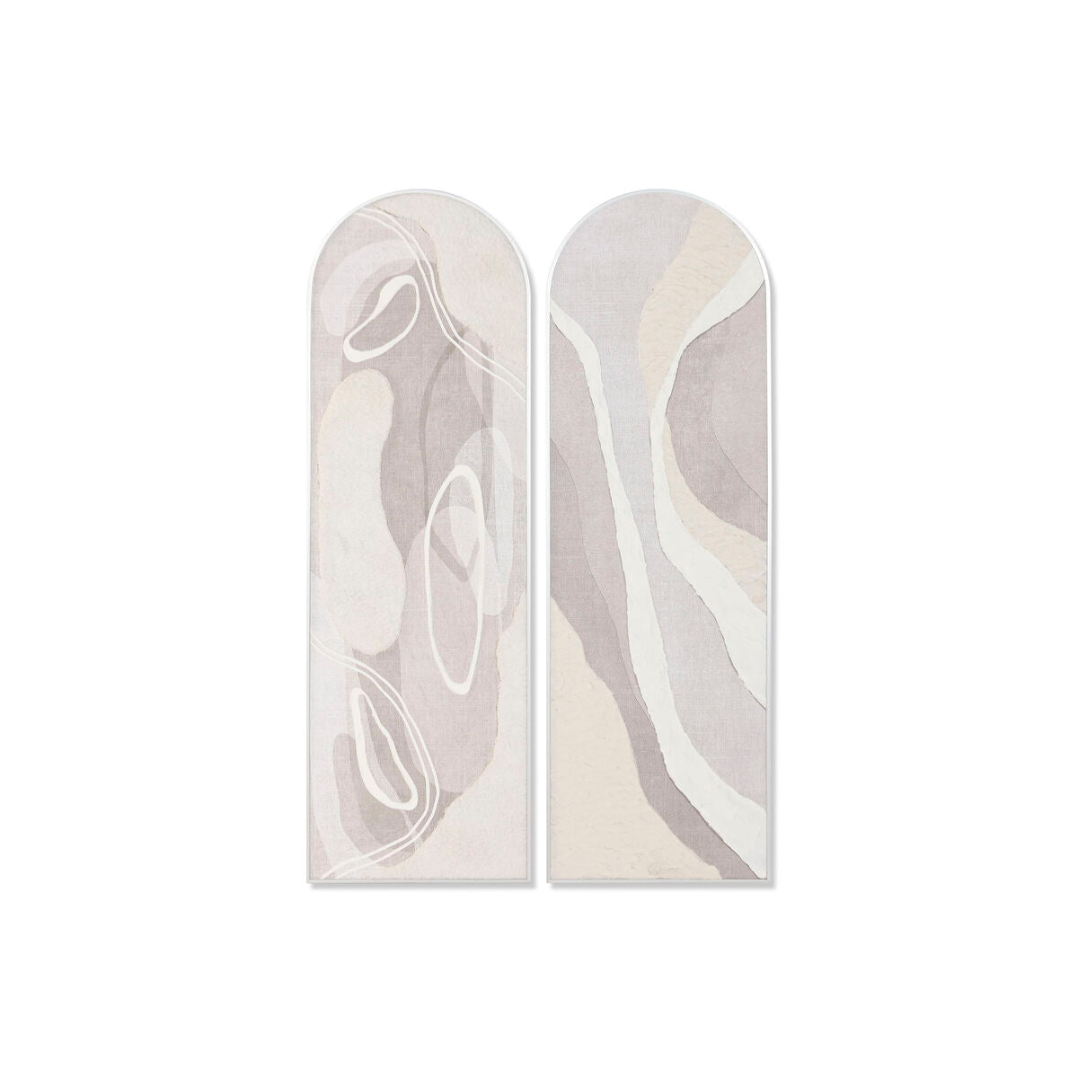 Canvas Home ESPRIT White Beige Abstract Urban 52 X 4 X 167 CM (2 Units)-0