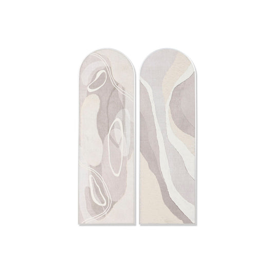 Canvas Home ESPRIT White Beige Abstract Urban 52 X 4 X 167 CM (2 Units)-0