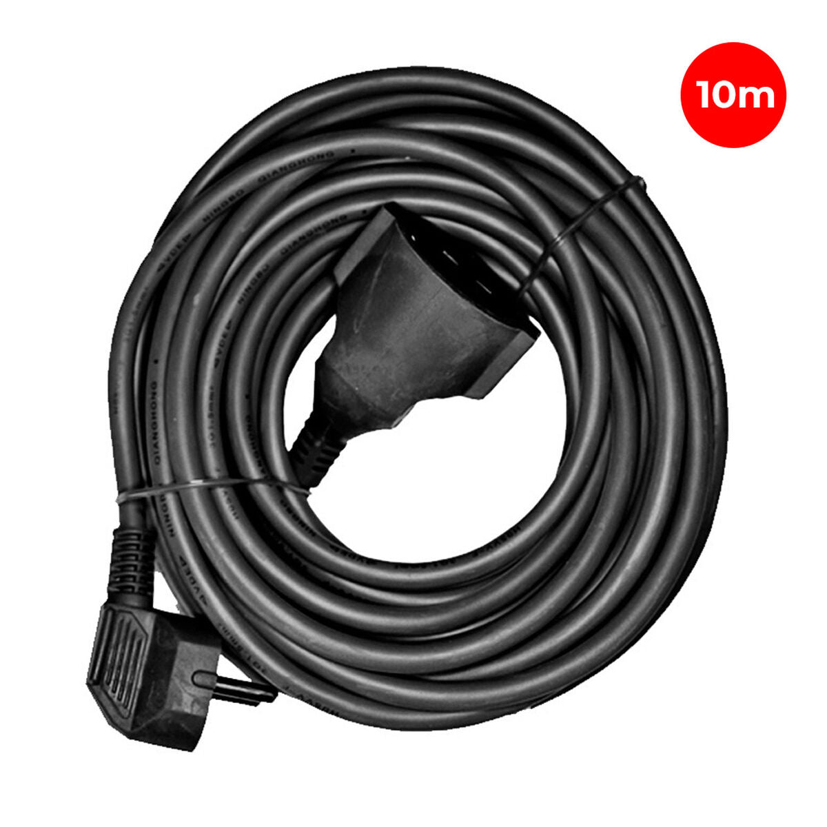 Extension Lead EDM 23603 Black 10 m Flexible-1