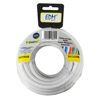 Coaxial TV Antenna Cable EDM 28112 White 10 m 2 x 1,5 mm-0