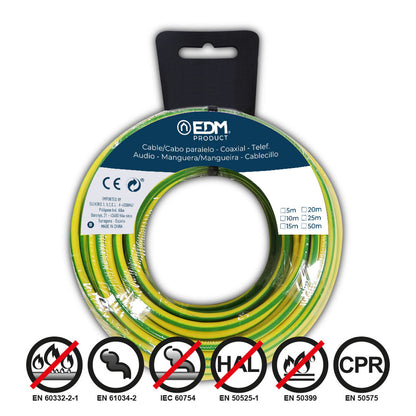 Coaxial TV Antenna Cable EDM 28413 Bicoloured 15 m 1,5 mm-1