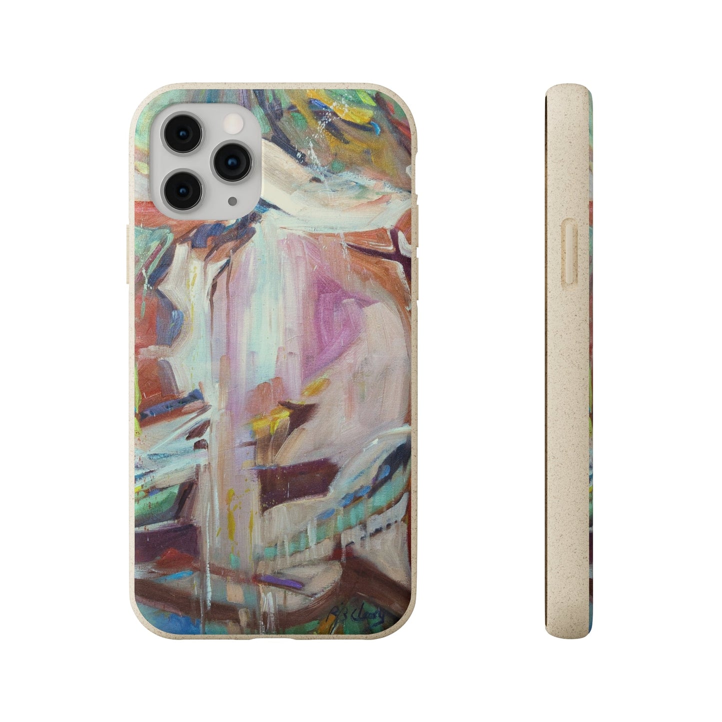 Biodegradable Phone Case with 'All Seasons' Abstract Original Artwork by Barbara Cleary-0