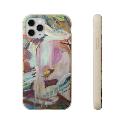 Biodegradable Phone Case with 'All Seasons' Abstract Original Artwork by Barbara Cleary-0