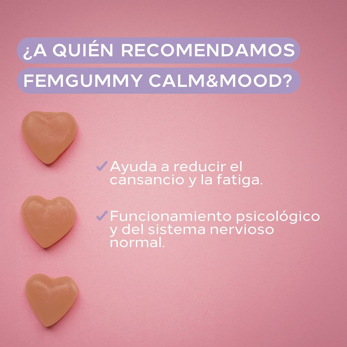 Food Supplement Cumlaude Lab FEMGUMMY CALM & MOOD 60 Units-2