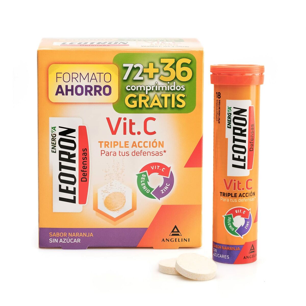Food Supplement Leotron Vitamin C 108 Units Orange-1