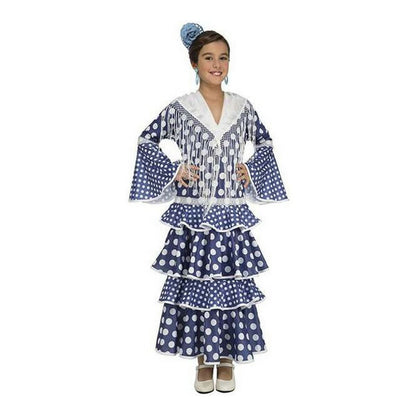 Costume for Children My Other Me Soleá Blue Flamenco Dancer-3
