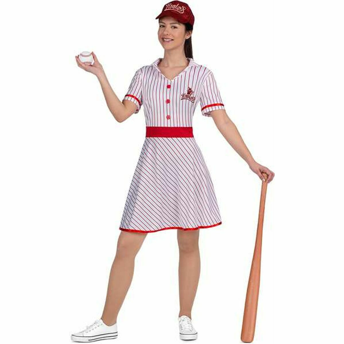 Costume for Adults My Other Me  Baseball Vintage Red-2