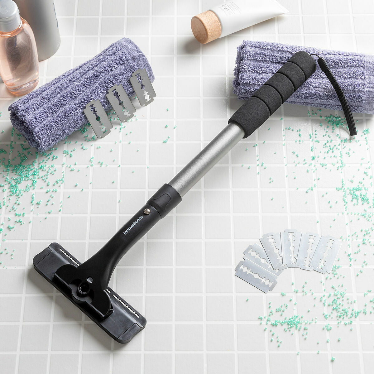 Body Shaver with Extendable Aluminum Handle Extaver InnovaGoods-10